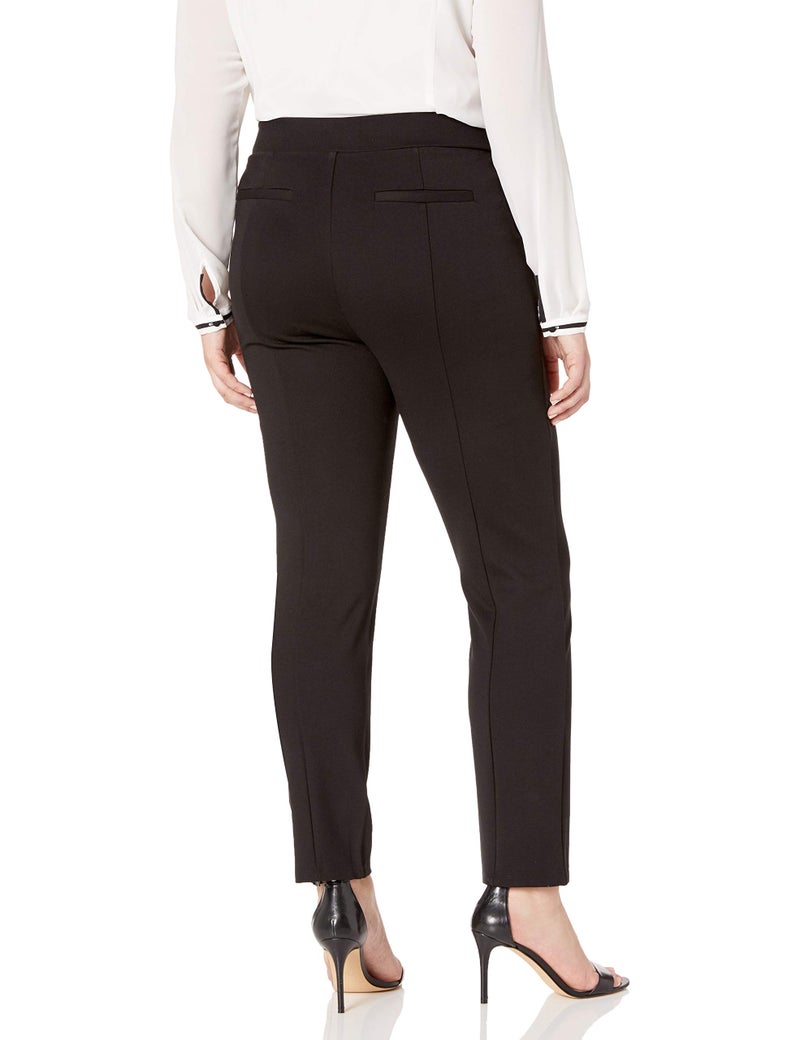 Rafaella Women's Plus Size Ponte Knit Slim Womenâ€™S Stretch Pants, Comfort Fit, Pull-On Style, 30.5â€ Inseam, Inclusive Sizing (Sizes 16-22 Plus), Black, 22 - Image 2